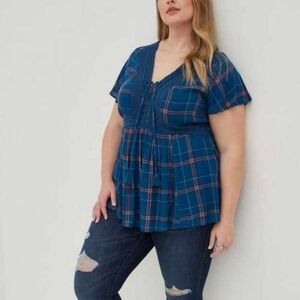 Torrid Crinkle Corset Top Size 1X